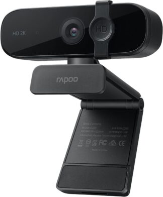Webcam Rapoo C280 2K, com Autofoco, Microfone Profissional com Cancelamento de Ruído, Preto- C280