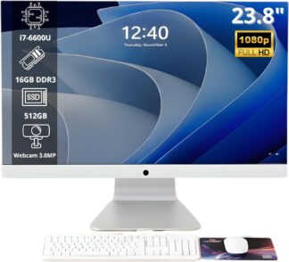 Computador All in One 23.8″ Full HD Intel Core i7-6600U, SSD M.2 512GB, 16GB RAM, Wi-Fi Dual Band, Saídas HDMI/VGA, Alto-Falantes e Webcam Integrados com Teclado e Mouse Computador All in One 23.8″ Full HD Intel Core i7-6600U, SSD M.2 512GB, 16GB RAM, Wi-Fi Dual Band, Saídas HDMI/VGA, Alto-Falantes e Webcam Integrados com Teclado e Mouse