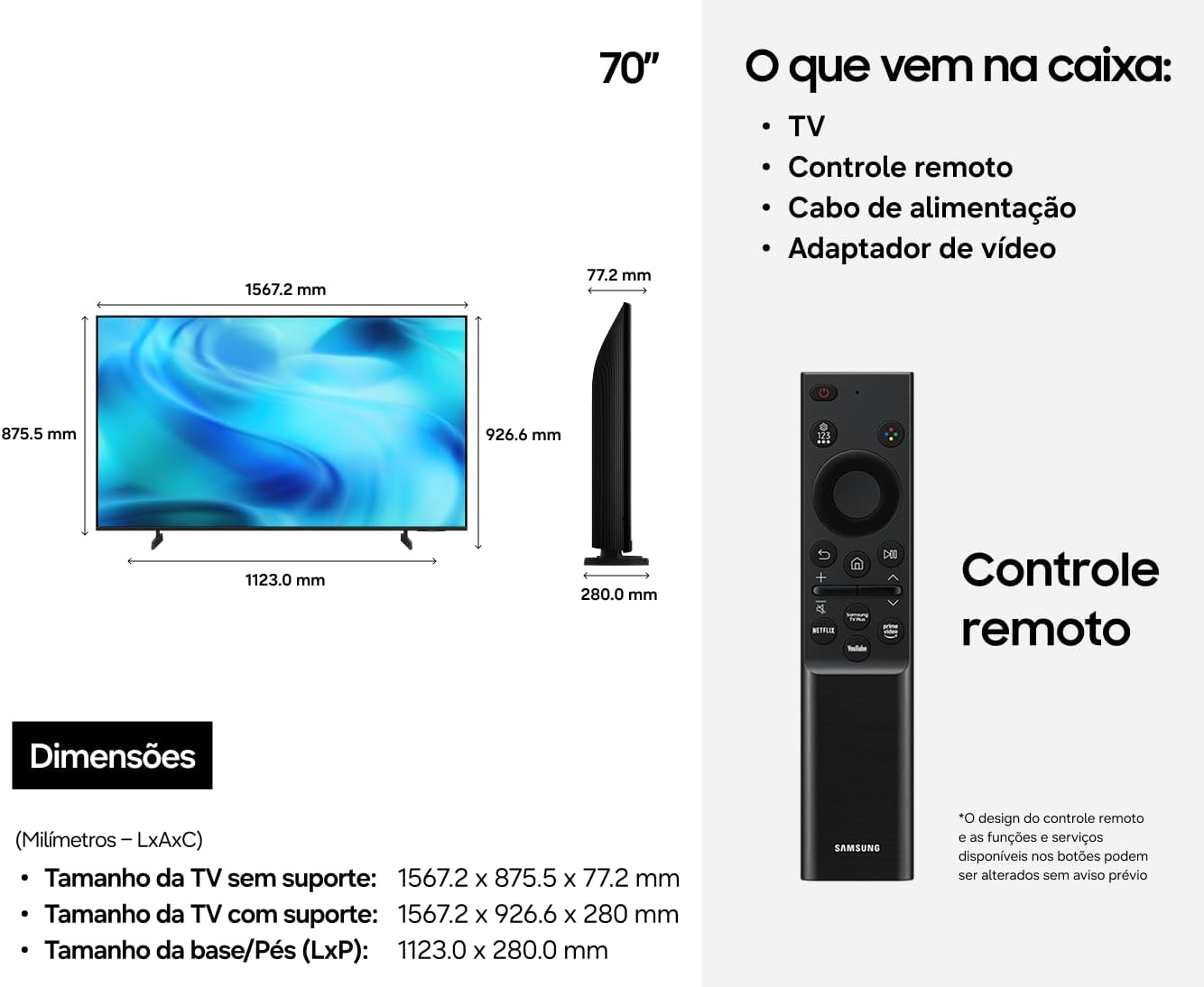 Samsung Smart TV 70" Crystal UHD 4K U8000H 2026 - Imagem 8