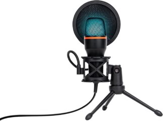 Microfone Condensador RGB, Microfone de Mesa, Microfone Gamer – Com Cancelamento de Ruído, Plug-and-Play, Controle de Volume e Eco, com Tripé, Shock Mount e Pop Filter – Ideal para Gravação, Podcast Microfone Condensador RGB, Microfone de Mesa, Microfone Gamer – Com Cancelamento de Ruído, Plug-and-Play, Controle de Volume e Eco, com Tripé, Shock Mount e Pop Filter – Ideal para Gravação, Podcast