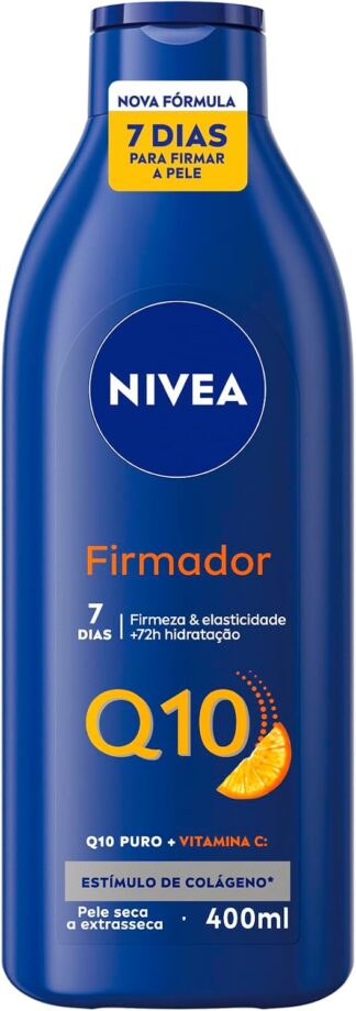 NIVEA Loção Hidratante Firmador Q10 + Vitamina C 400ml, Hidratação Intensa 48h, Pele Firme e Elasticidade, Corporal, Pele Seca e Extrasseca NIVEA Loção Hidratante Firmador Q10 + Vitamina C 400ml, Hidratação Intensa 48h, Pele Firme e Elasticidade, Corporal, Pele Seca e Extrasseca