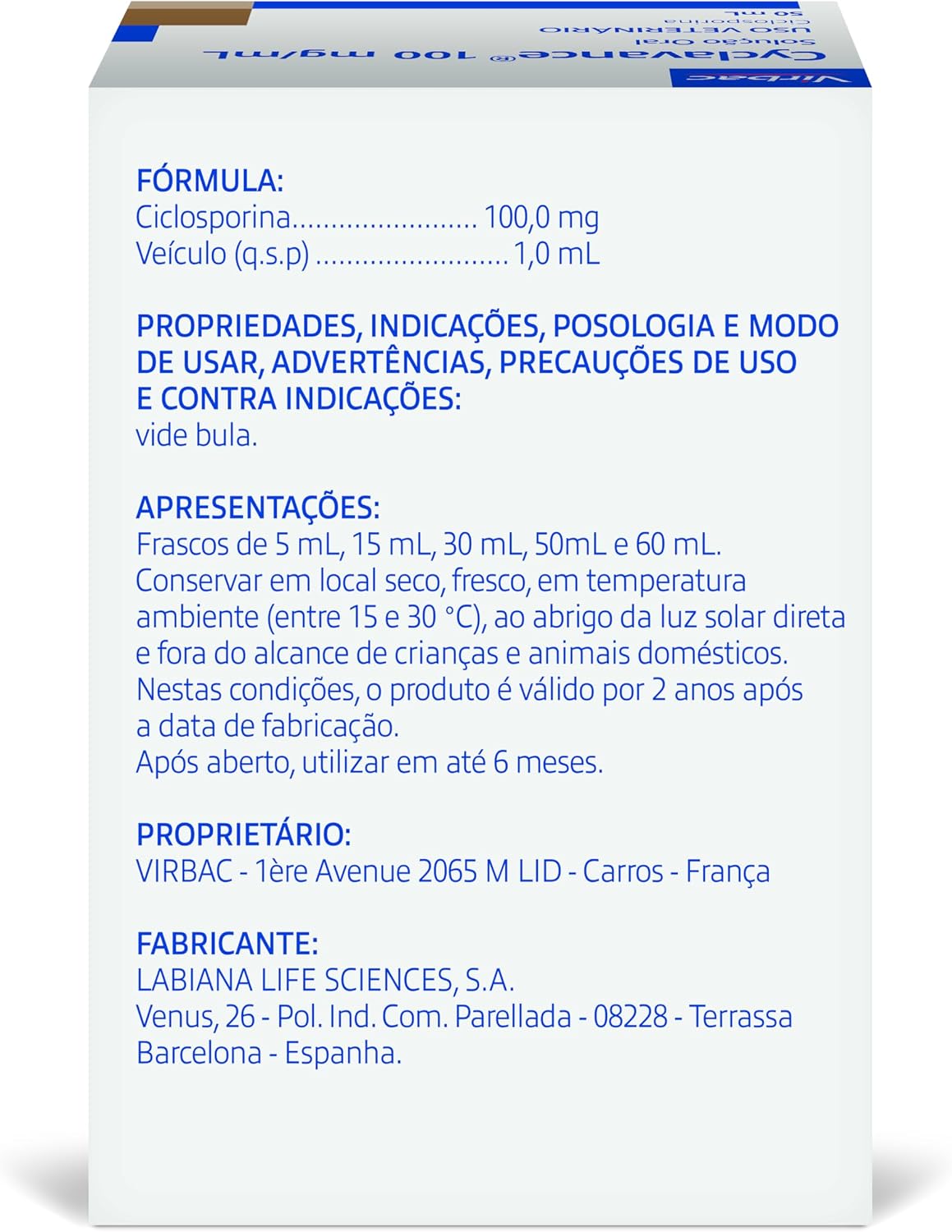 Virbac Cyclavance Tratamento de Dermatites Atópicas para Cães 50 mL - Imagem 3