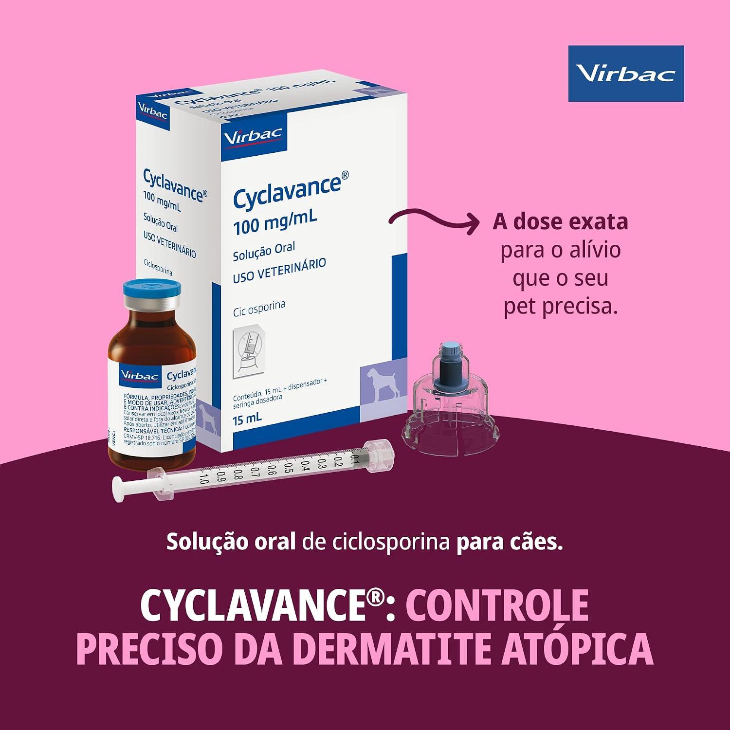 Virbac Cyclavance Tratamento de Dermatites Atópicas para Cães 50 mL - Imagem 6