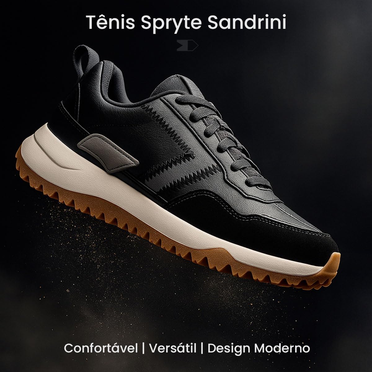 Tênis Sandrini Spryte Masculino Urbano Confortável De Couro - Imagem 5