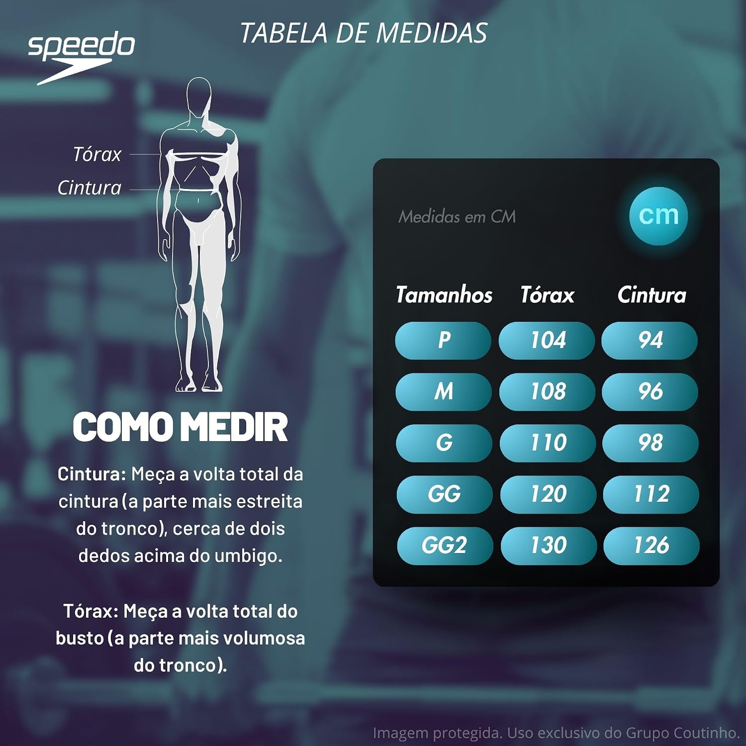 Kit 2 Camisetas Dry Fit Academia Esportiva Masculina Speedo - Imagem 8