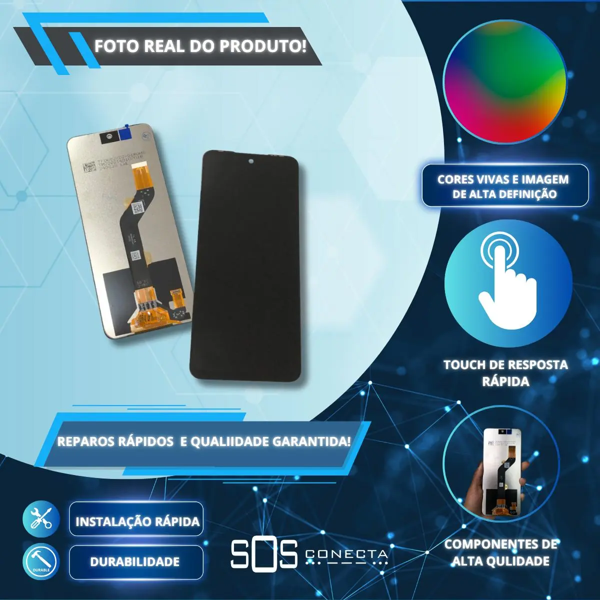 Tela Frontal Display Para Tecno Pova 5 - Super Premium - Imagem 7