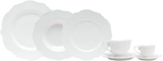 WOLFF – Aparelho de Jantar 42 Peças de Porcelana Maldivas Branco