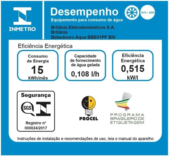 Britânia Bebedouro, Acqua, Preto, Bivolt, Estilo moderno e elegante Plástico - Imagem 6