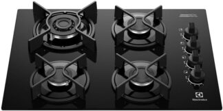 Electrolux Cooktop 4 Bocas a Gás Electrolux Mesa Vidro Experience Tripla Chama e Grade de Ferro (KE4GC) Bivolt