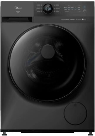Lavadora de Roupas Midea Slim 11kg HealthGuard Smart Inverter Água Fria e Quente Titanium MF201W110WB/GK-01