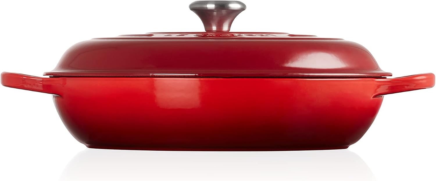 Le Creuset Grelha de ferro fundido esmaltado, 5 qt., Cerise - Imagem 4
