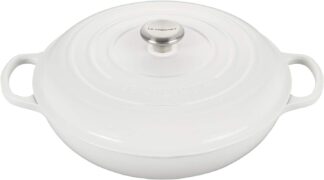 Le Creuset Braiser de ferro fundido esmaltado, 5 qt., branco