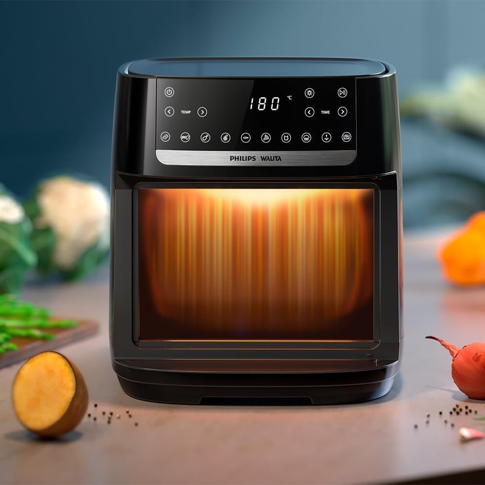Philips Walita Fritadeira Airfryer Forno 12 Litros, Preta, 110V - Imagem 4