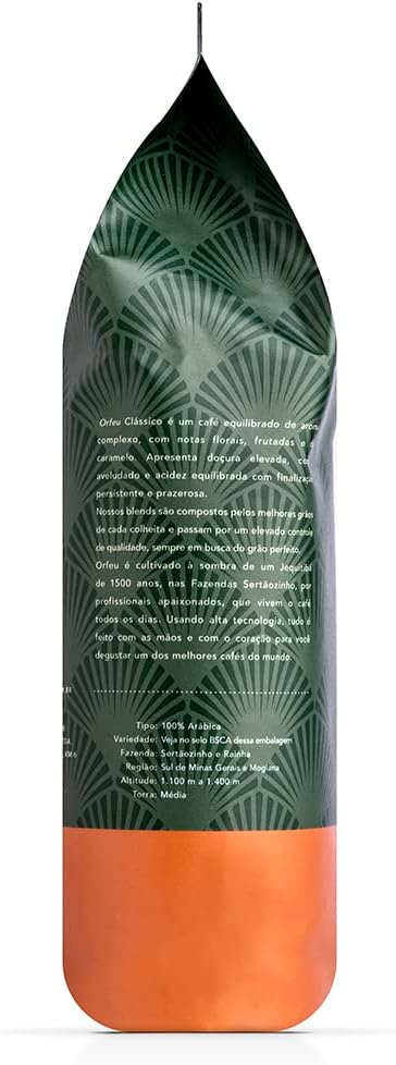 Orfeu Café Clássico em Grãos, 100% Arabica, Torra Média, 1kg - Imagem 6