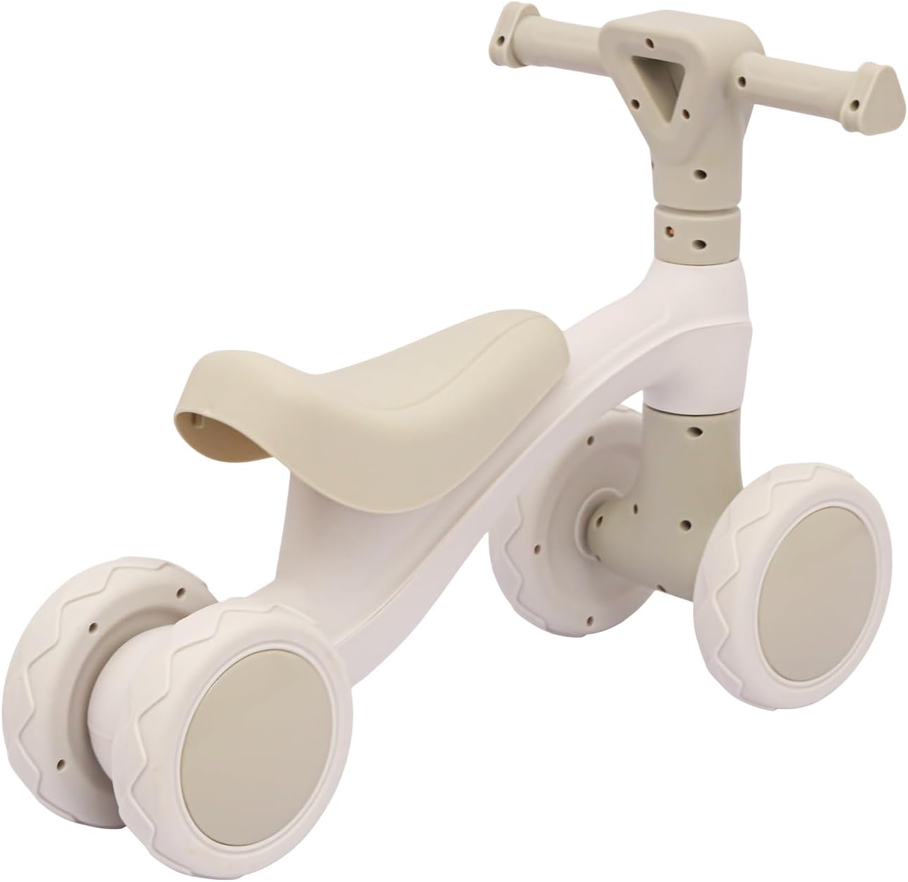 Bicicleta Andador Equilíbrio Sem Pedal 4 Roda Zippy Toys (Bege) - Imagem 3
