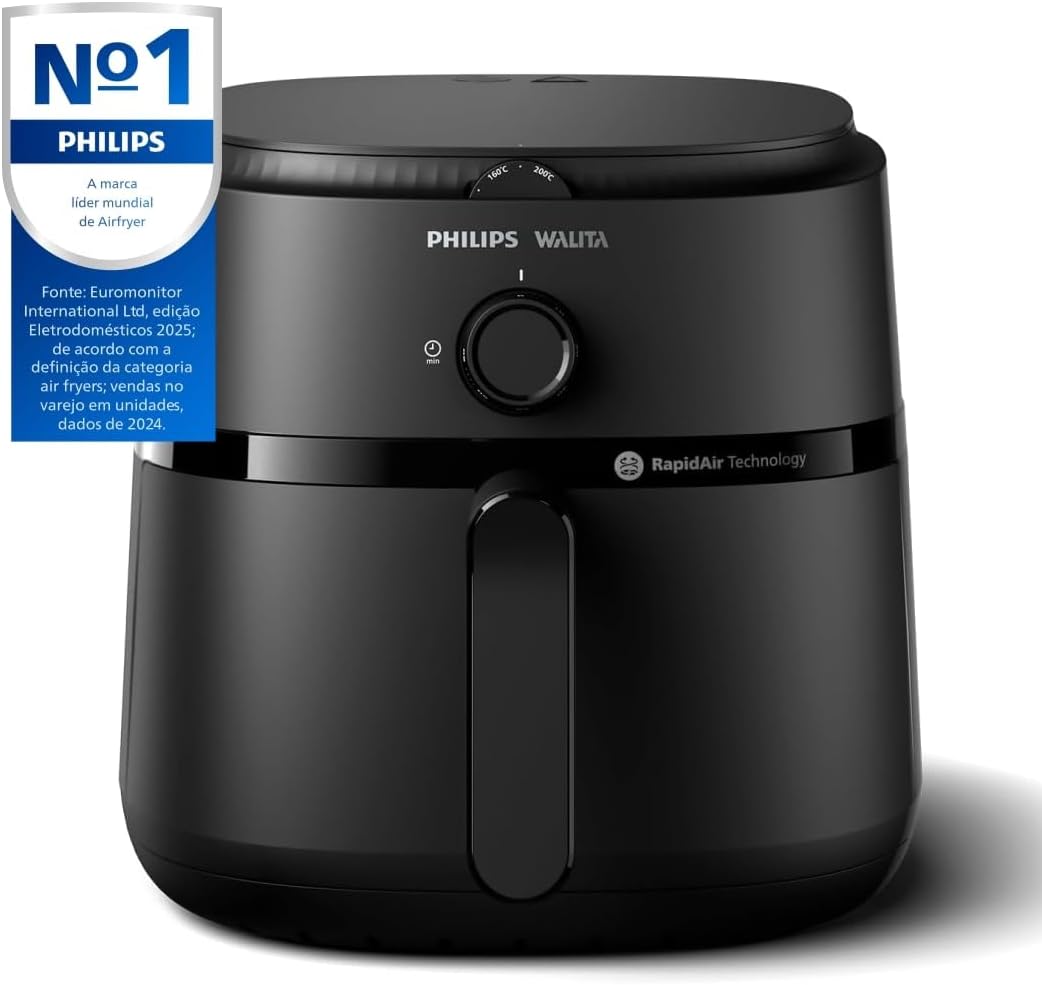 Philips Walita Fritadeira Airfryer Série 1000 XL 6,2L, Preta, 220V - Imagem 2