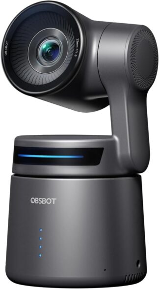 Câmera de streaming OBSBOT Tail Air NDI 4K, câmera PTZ com rastreamento de IA e aplicativo inteligente, controle de gestos, webcam HDMI/USB-C/sem fio, câmera de vídeo com transmissão ao vivo YouTube Câmera de streaming OBSBOT Tail Air NDI 4K, câmera PTZ com rastreamento de IA e aplicativo inteligente, controle de gestos, webcam HDMI/USB-C/sem fio, câmera de vídeo com transmissão ao vivo YouTube