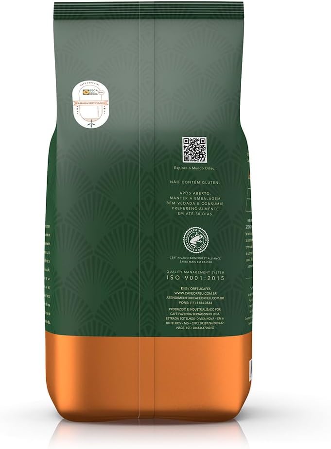 Orfeu Café Clássico em Grãos, 100% Arabica, Torra Média, 1kg - Imagem 4