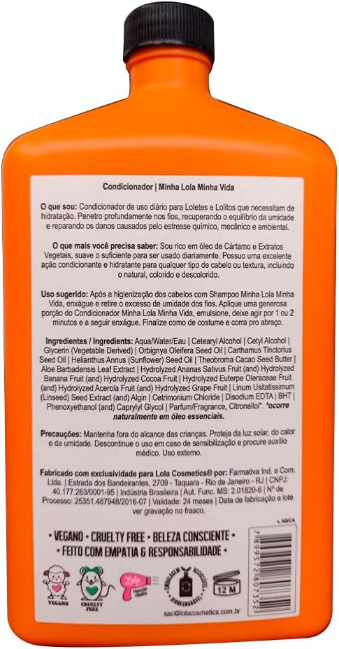 Minha Lola Minha Vida Condicionador 500ml , Lola Cosmetics - Imagem 4