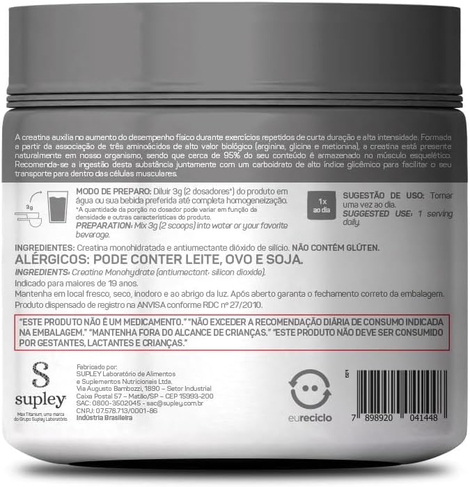MAX TITANIUM CREATINA 300 GR MONOHIDRATADA - Imagem 3