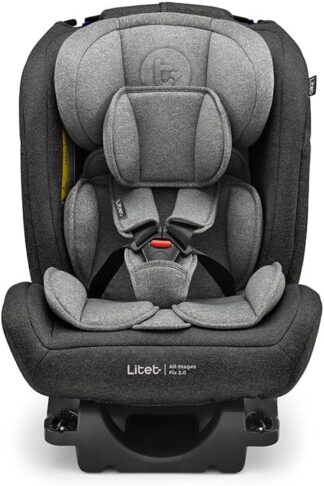 Cadeira para Auto 0-36Kg Isofix Litet All Stages Fix 2.0 Preta e Cinza – BB452
