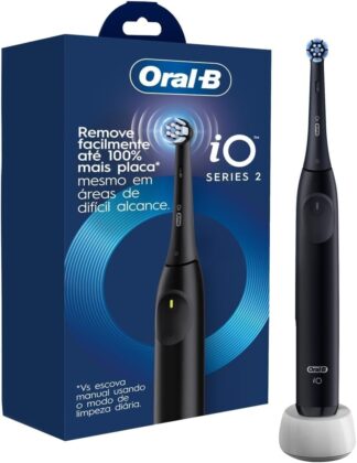 Oral-B Escova de Dente Elétrica iO2, 1 Cabo + 1 Refil + Carregador Oral-B Escova de Dente Elétrica iO2, 1 Cabo + 1 Refil + Carregador
