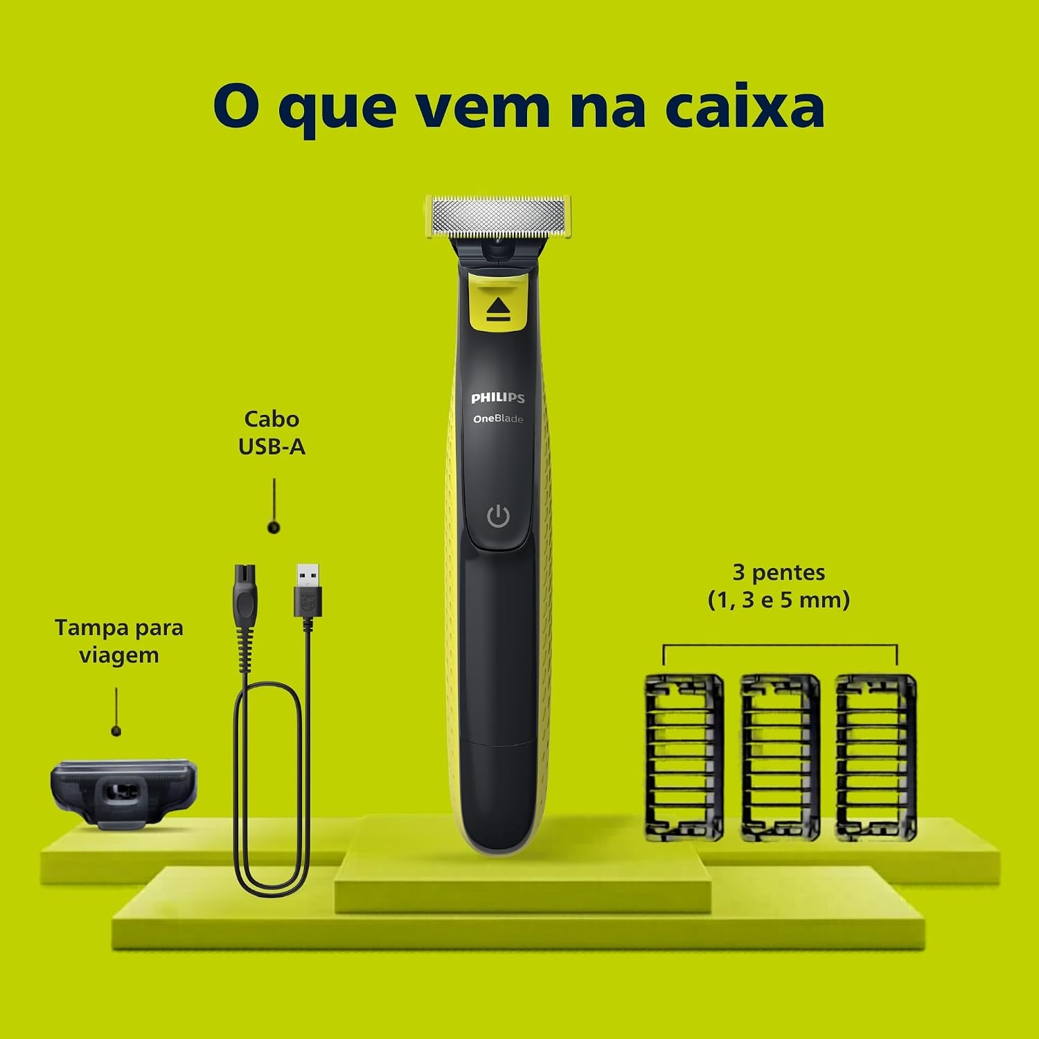 Philips OneBlade Barbeador e Aparador Elétrico: Raspa, Apara e Contorna - Imagem 8