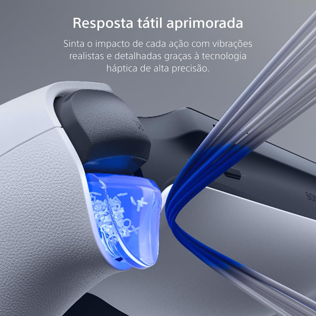 Controle sem fio PlayStation DualSense™ – Branco - Imagem 3