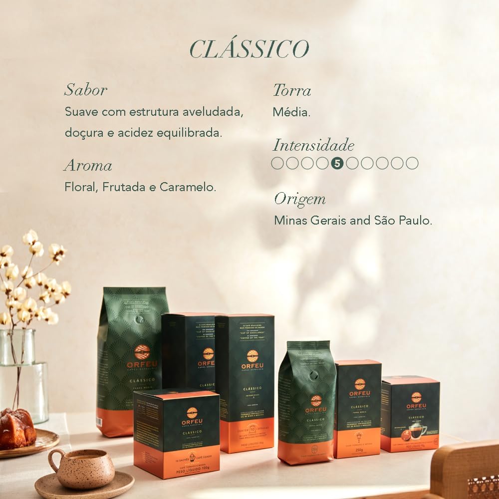 Orfeu Café Clássico em Grãos, 100% Arabica, Torra Média, 1kg - Imagem 8