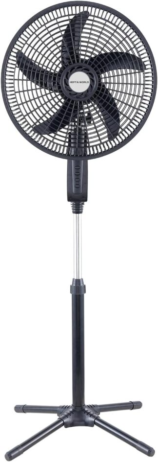 HEPTA WORLD Ventilador de Coluna, Resfriamento, Silencioso, Design Slim para Casa Escritório (PRETO, 110V, 101)