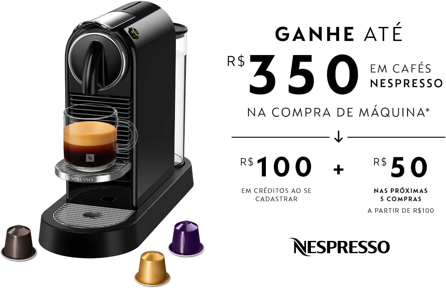 Cafeteira Espresso Nespresso CitiZ Preta 110V - Imagem 2