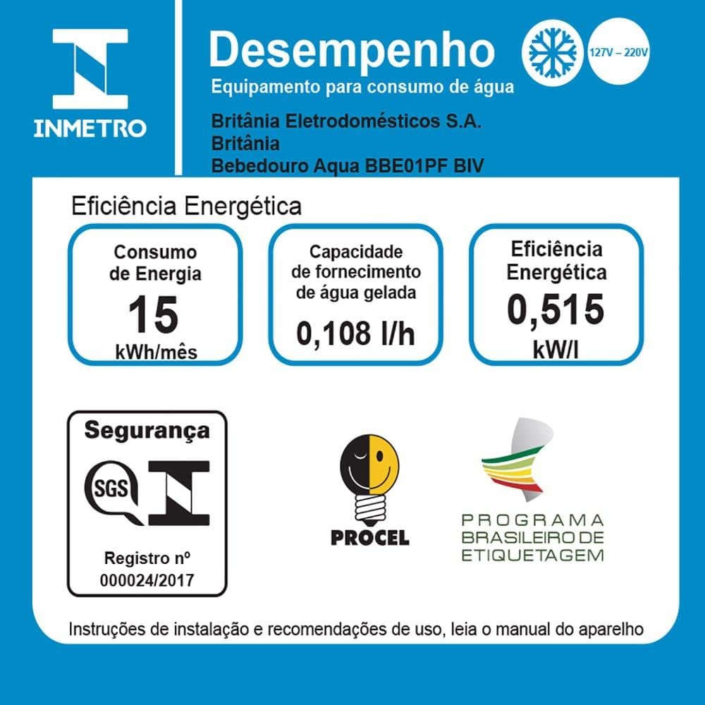 Britânia Bebedouro, Acqua, Preto, Bivolt, Estilo moderno e elegante Plástico - Imagem 9
