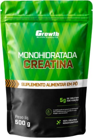 Growth Supplements – Creatina 500g Pouch Treino Musculação Dieta Alta Performance – Growth Supplements