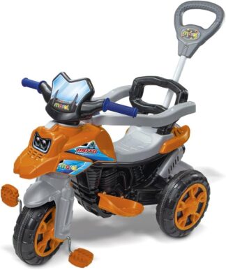 Maral Triciclo Moto Trail Infantil 2 em 1 – Passeio com Empurrador e Pedal Laranja, Estável e Divertido para Crianças Maral Triciclo Moto Trail Infantil 2 em 1 – Passeio com Empurrador e Pedal Laranja, Estável e Divertido para Crianças