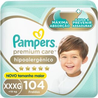Fralda Pampers Premium Care Tamanho XXXG 104 Unidades Fralda Pampers Premium Care Tamanho XXXG 104 Unidades