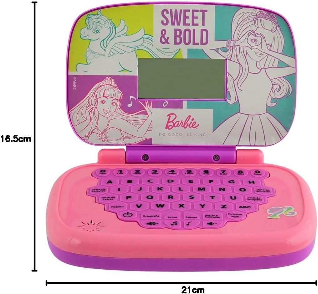 Candide, Laptop Infantil, Barbie, Brinquedo Educativo - Bilíngue - Imagem 6