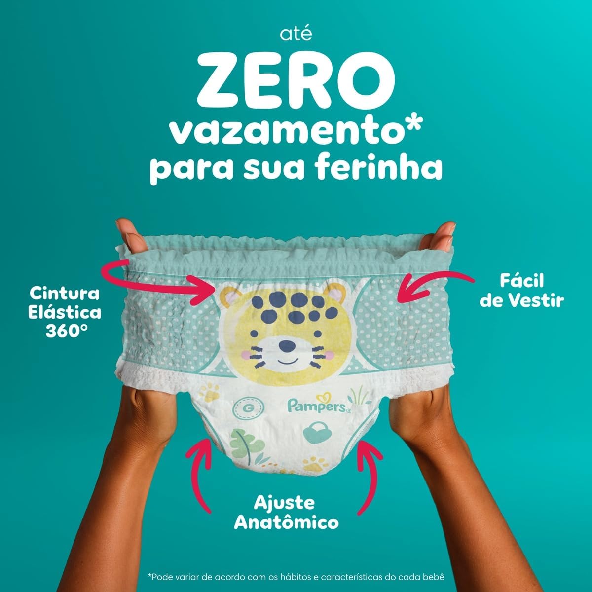 Fralda Pampers Pants Ajuste Total Tamanho XXXG,108 Unidades - Imagem 2