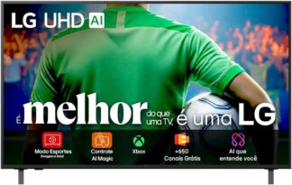 Smart TV 4K 55″ LG UHD 55UA85 Processador α7 AI Ger8 4K Super Upscaling Google Cast Alexa Integrado Controle AI Smart Magic WebOS 25
