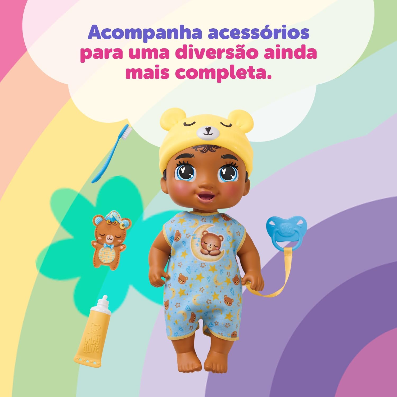 Baby Alive, Boneco, Pequenos Sonhos, Snooze Bear - Cabelos Pretos - Imagem 4
