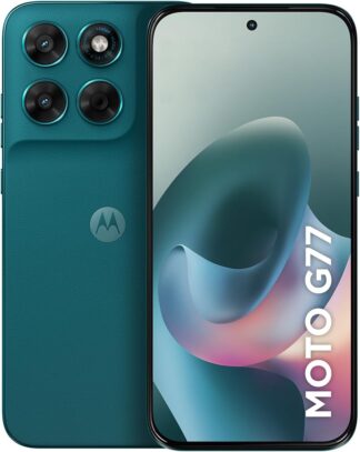 Smartphone Motorola Moto G77 5G – 256GB 24GB (8GB RAM + 16GB RAM Boost) camera 108MP Ultra-Pixel, tela 1.5K extreme Amoled 120hz, ultrarresistente – Verde Escuro