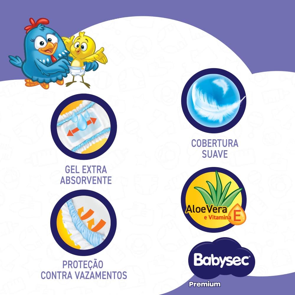 Fralda Babysec Premium Hiper XG 56 Unidades - Imagem 2