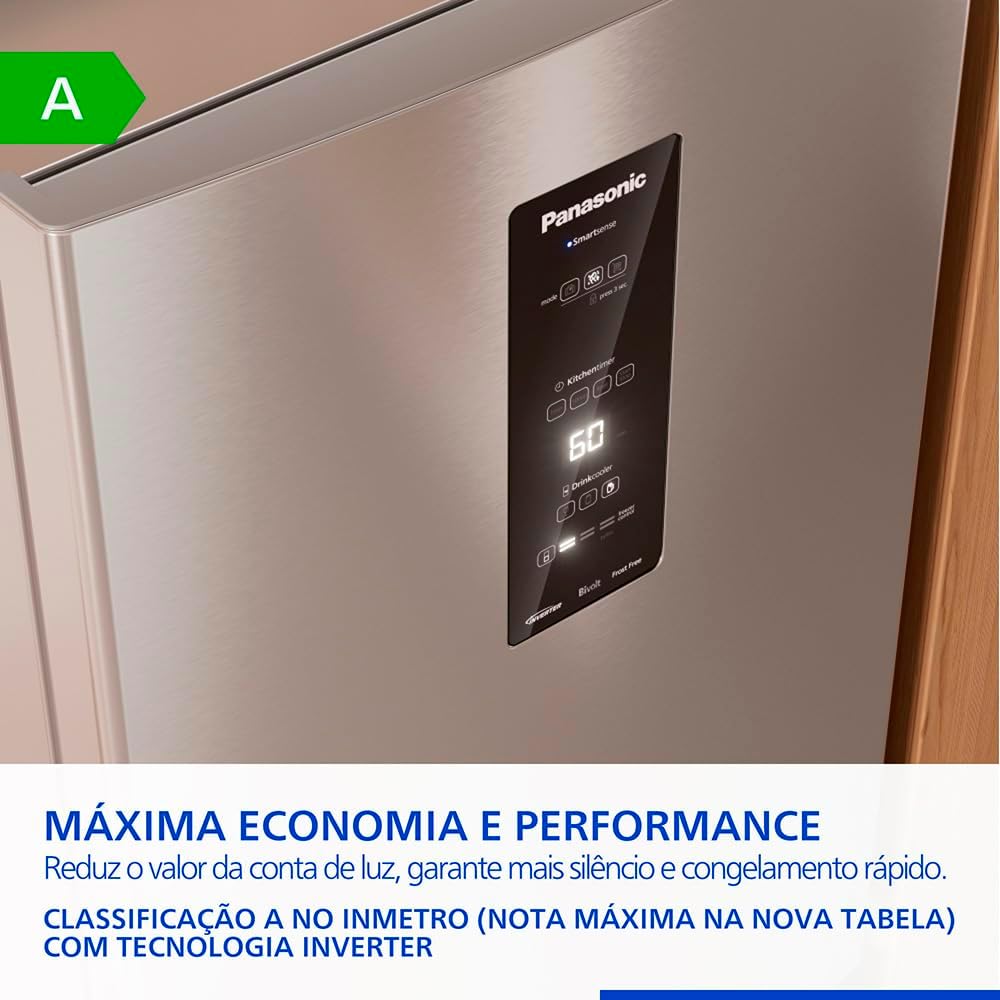 Geladeira Panasonic BB64PV2XC Frost Free Inverter 475L Aço Escovado Bivolt - Imagem 4