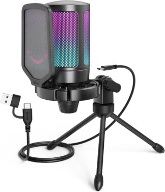 FIFINE A6V Microfone USB Para Jogos Para PS5 PC Para Twitch Podcasts FIFINE A6V Microfone USB Para Jogos Para PS5 PC Para Twitch Podcasts