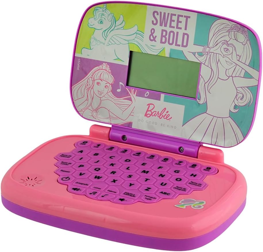 Candide, Laptop Infantil, Barbie, Brinquedo Educativo - Bilíngue - Imagem 3