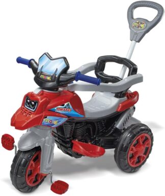 Maral Triciclo Moto Trail Infantil 2 em 1 – Passeio e Pedal, Suporta até 30 kg, Cinto de Segurança Vermelho Maral Triciclo Moto Trail Infantil 2 em 1 – Passeio e Pedal, Suporta até 30 kg, Cinto de Segurança Vermelho