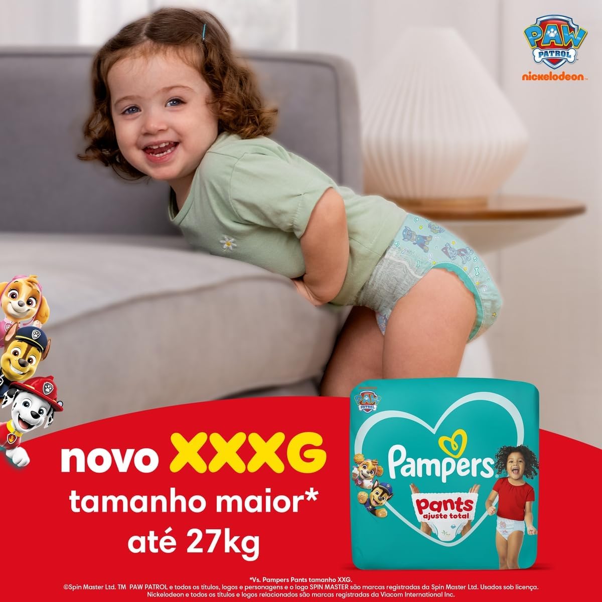 Fralda Pampers Pants Ajuste Total Tamanho XXXG,108 Unidades - Imagem 6