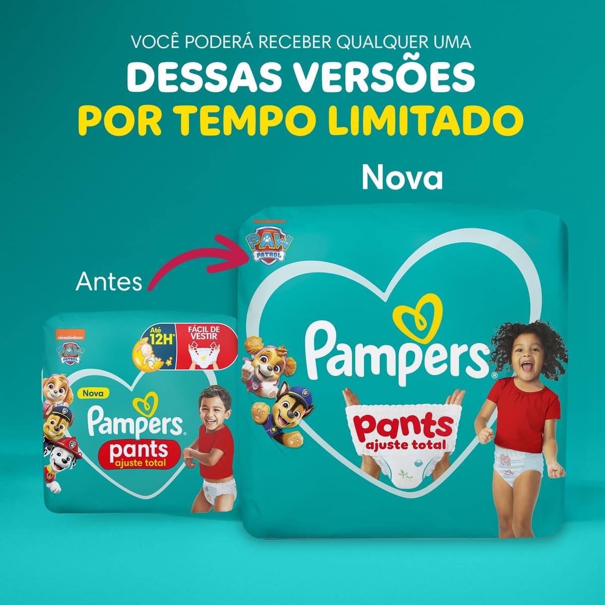 Fralda Pampers Pants Ajuste Total Tamanho XXXG,108 Unidades - Imagem 4