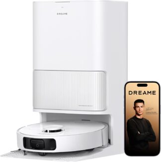 Dreame D20 Ultra Aspirador robô e Mopa, Sucção 13.000Pa, esvaziamento automático, limpeza automática da mopa, elevação da mopa, detecção ultrassônica de tapetes, fácil manutenção, 127v