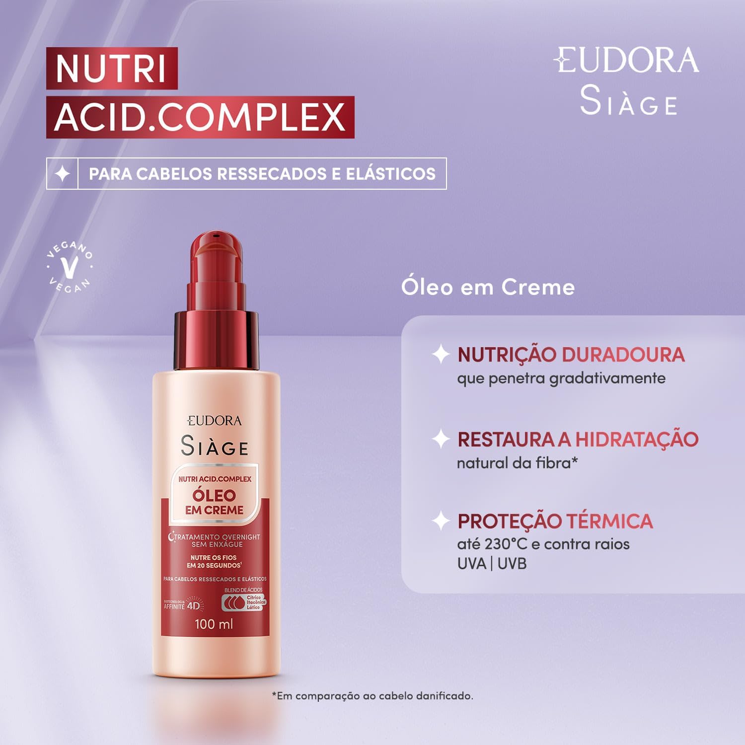 Eudora Siàge Nutri Acid.Complex Óleo em Creme 100ml - Imagem 2