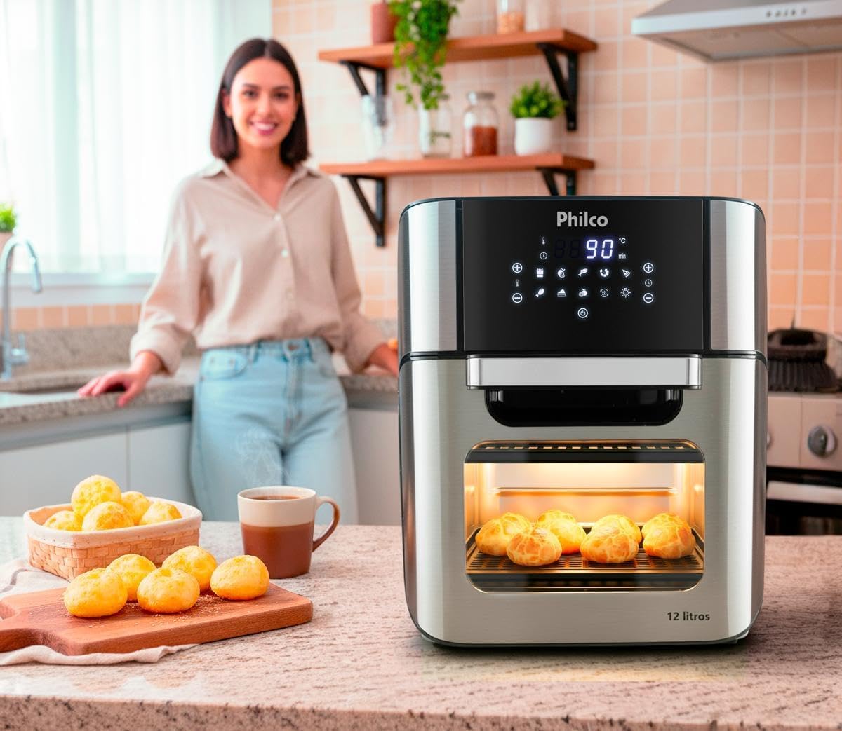 Fritadeira Philco Air Fryer Oven 12L PFR2200P - 127V - Imagem 21